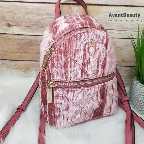 Kate Spade Natalia Velvet Pomengranate Backpack main image 12